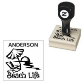 Beach Life 2" x 2" Gummi-Briefmarke Gummistempel (Stempel)