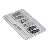 Beach Life, Flip Flops auf der Promenade Magnet (Rechte Seite)