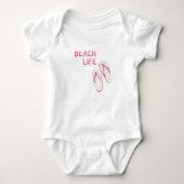 Beach Life Flip Flops Baby Strampler (Vorderseite)