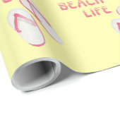 Beach Life Flip Flops Geschenkpapier (Rolleneckpunkt)