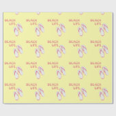 Beach Life Flip Flops Geschenkpapier (Flach)