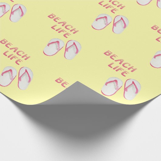 Beach Life Flip Flops Geschenkpapier (Ecke)
