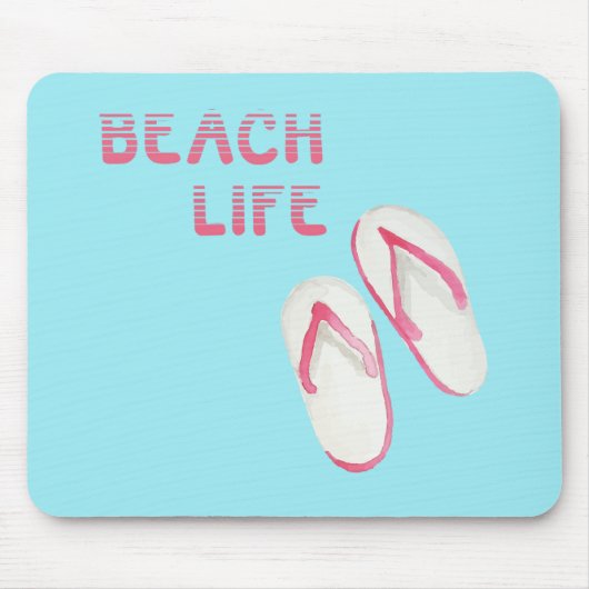 Beach Life Flip Flops Mousepad (Vorne)