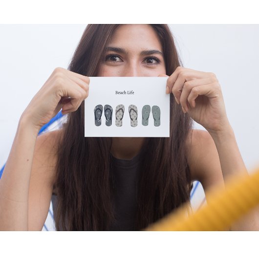 Beach Life, Flip Flops Postkarte
