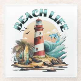 Beach Life Glasuntersetzer