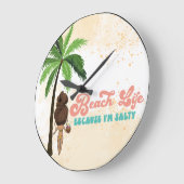 Beach Life Große Wanduhr (Winkel)