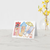 Beach Life Grußkarte Karte (Gelbe Blume)