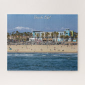 Beach Life! Huntington Beach mit schneebedeckten B Puzzle (Horizontal)