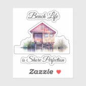 Beach Life ist Shore Perfektion Aufkleber (Blatt)
