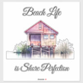 Beach Life ist Shore Perfektion Aufkleber (Blatt)