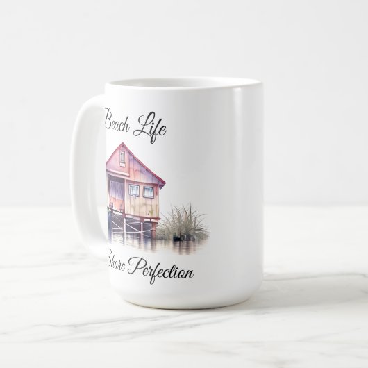 Beach Life ist Shore Perfektion Kaffeetasse (Vorderseite Links)