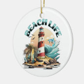 Beach Life Keramik Ornament (Links)