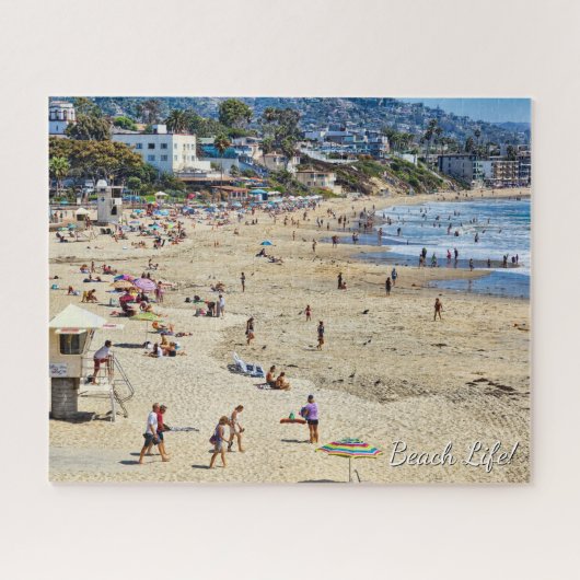Beach Life! Laguna Strand Sand und Menschen Puzzle (Horizontal)