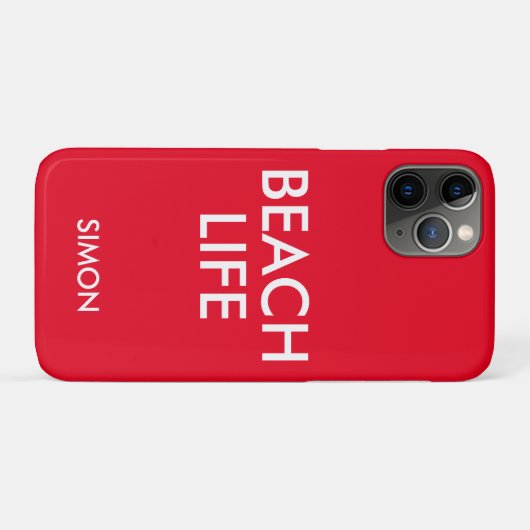 Beach Life Lifeguard Geschenk Red Case-Mate iPhone Hülle (Rückseite (Horizontal))