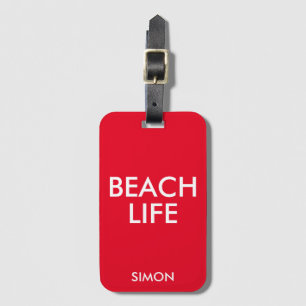 Beach Life Lifeguard Geschenk Red Gepäckanhänger