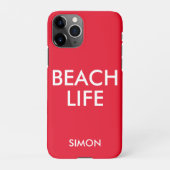 Beach Life Lifeguard Geschenk Red iPhone Hülle (Rückseite)