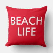 Beach Life Lifeguard Geschenk rot Kissen (Vorderseite)