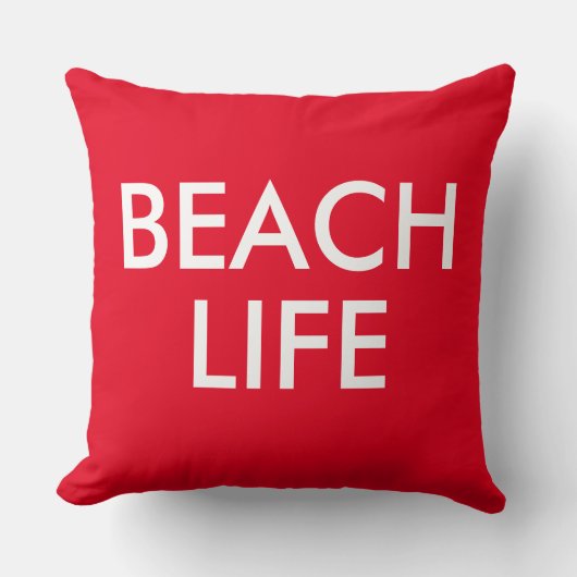 Beach Life Lifeguard Geschenk rot Kissen (Vorderseite)