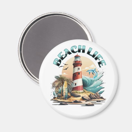 Beach Life Magnet (Vorderseite/Rückseite)