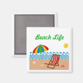 Beach Life Magnet (Vorderseite/Rückseite)