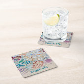 Beach Life Muschel Rechteckiger Pappuntersetzer (Vor Ort)