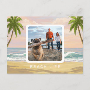 Beach Life Pastellfarben, 1 Foto Postkarte