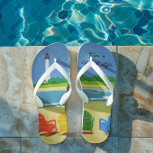 Beach Life Personalisiert Badesandalen