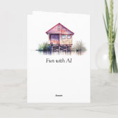 Beach Life Pub | Just Sprichwort Hi Personalisiert Karte (Rückseite)