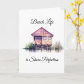 Beach Life Pub | Just Sprichwort Hi Personalisiert Karte (Gelbe Blume)