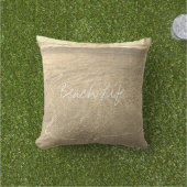 Beach Life Quotes Clear Ocean Water Gold künstleri Kissen (Golfball-Marker)