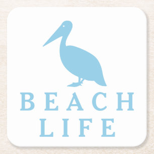 Beach Life Rechteckiger Pappuntersetzer