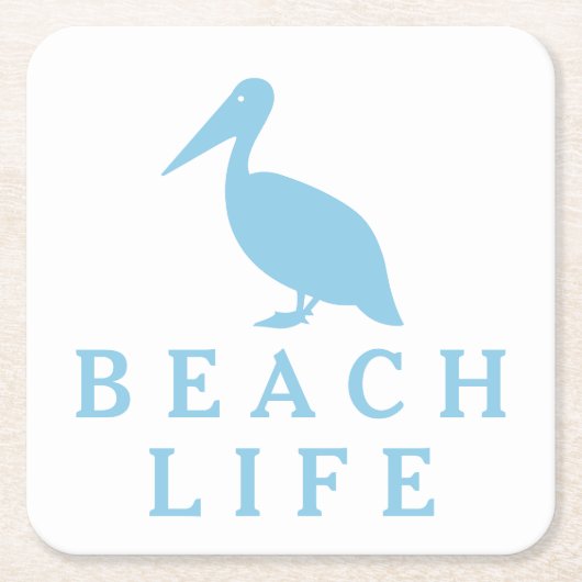 Beach Life Rechteckiger Pappuntersetzer (Vorderseite)