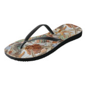 Beach Life Starfish Muscheln Flip Flops Badesandalen (Schrägansicht)