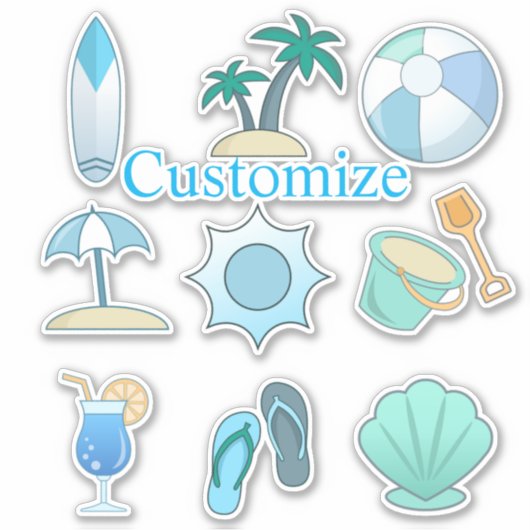 Beach Life Thunder_Cove Aufkleber (Vorderseite)