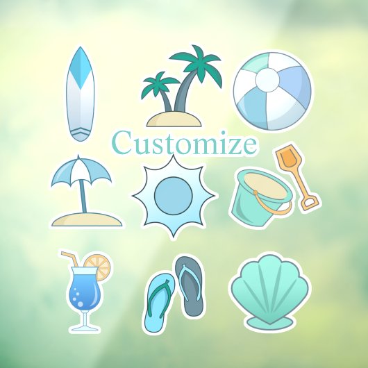 Beach Life Thunder_Cove Fensteraufkleber (Blatt 3)