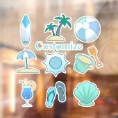 Beach Life Thunder_Cove Fensteraufkleber (Blatt 2)