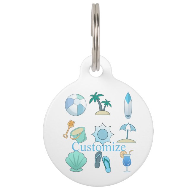 Beach Life Thunder_Cove Haustiermarke (Vorderseite)