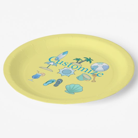 Beach Life Thunder_Cove Pappteller (Schrägansicht)