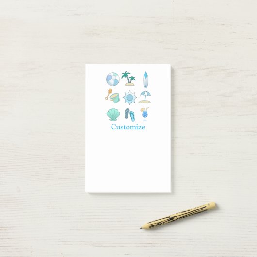 Beach Life Thunder_Cove Post-it Klebezettel (Auf Schreibtisch)