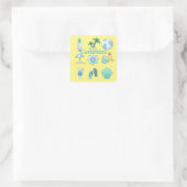 Beach Life Thunder_Cove Quadratischer Aufkleber (Tasche)