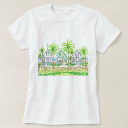 Beach Life Tropical Shack T-Shirt Regular (Design vorne)