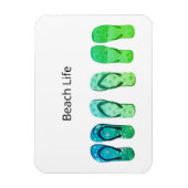 Beach Life und Flip Flops anpassbar Magnet (Vertikal)