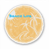 Beach Life Vinyl Cut Sticker (Vorderseite)
