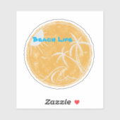 Beach Life Vinyl Cut Sticker (Blatt)