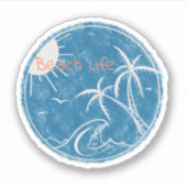 Beach Life Vinyl Cut Sticker (Vorderseite)