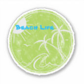 Beach Life Vinyl Cut Sticker (Vorderseite)
