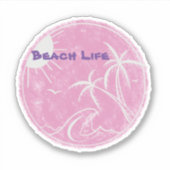Beach Life Vinyl Cut Sticker (Vorderseite)