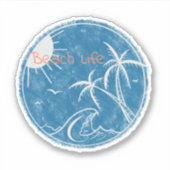 Beach Life Vinyl Cut Sticker (Vorderseite)