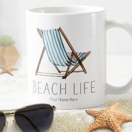 Beach Life Zitat Nautical Summer Vacacacation Stuh Kaffeetasse