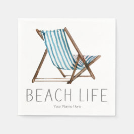 Beach Life Zitat Nautical Summer Vacacacation Stuh Serviette